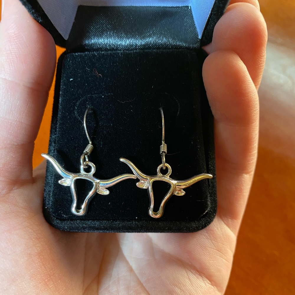 NWOT Sterling Silver Longhorn Earrings